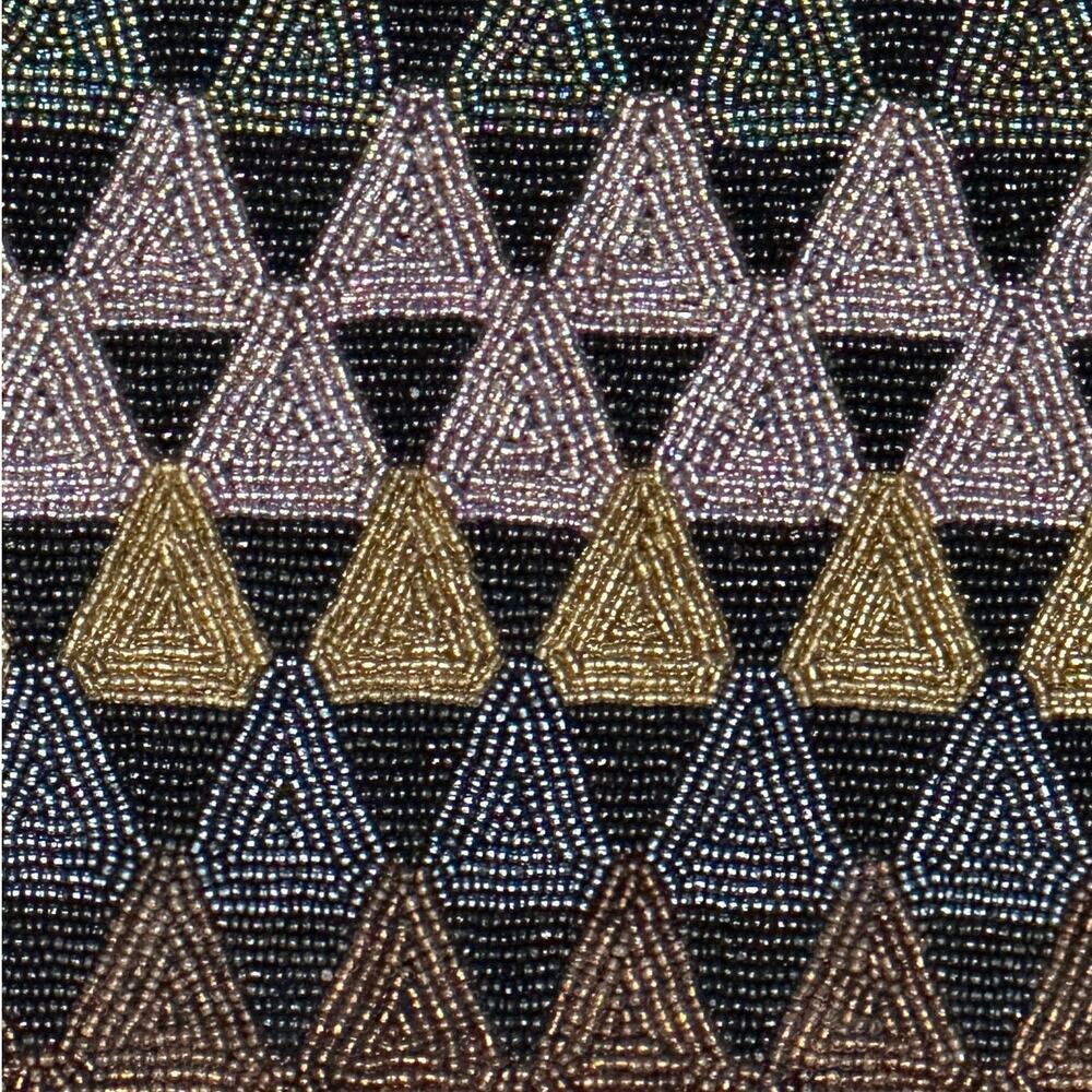 Vinatge "Another Y & S Original" Geometric Beaded Clutch with Straps - Picture 5 of 7